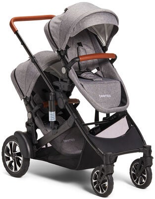 Beemoo Maxi 4 Twin Søskensete, Grey Melange/Black