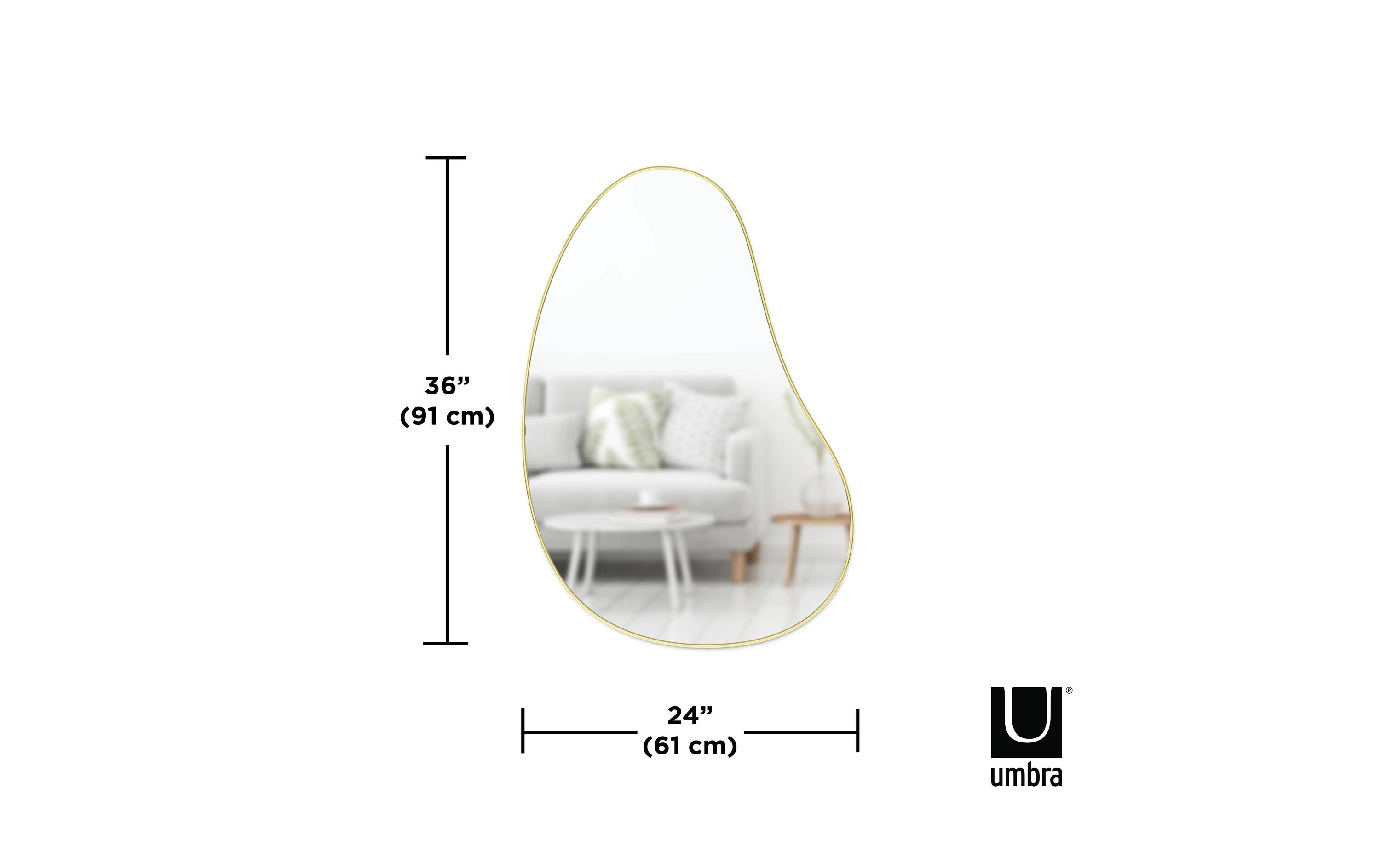 Spiegel Hubba Pebble 61 x 91 cm, Gold<br>Geformter Wandspiegel