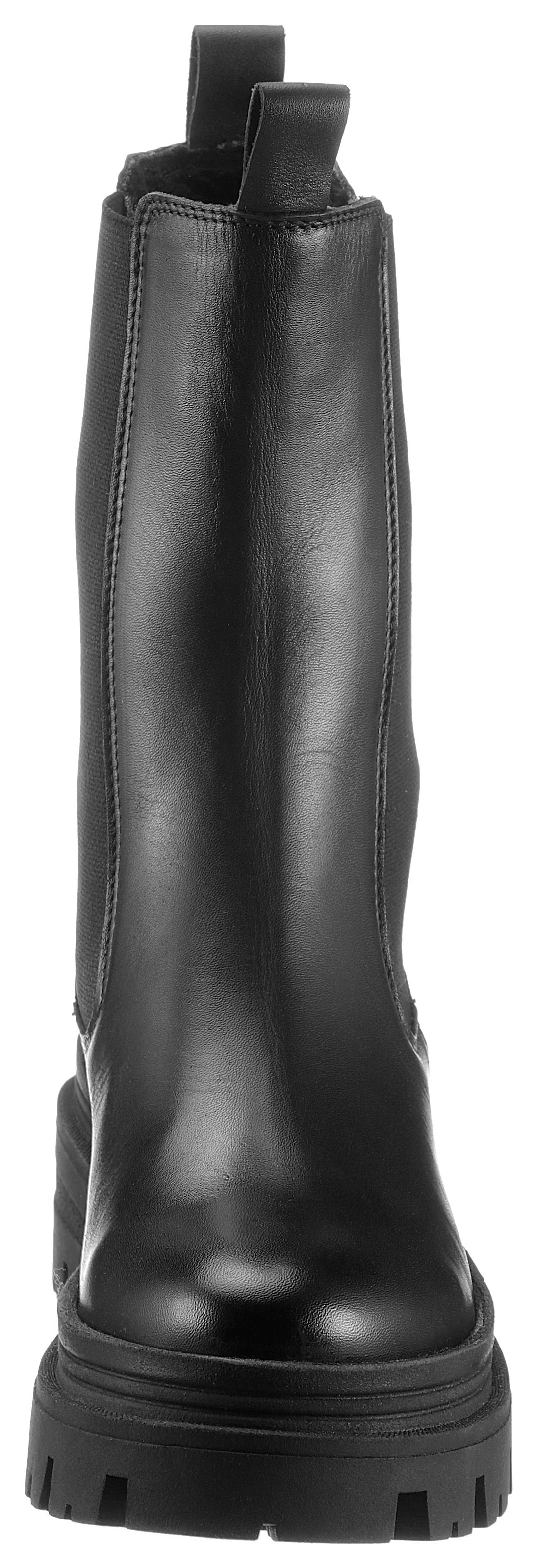 Tamaris Chelseaboots  , Blockabsatz, Schlupfboots, Kurzstiefel, beidseitige Stretcheinsätze