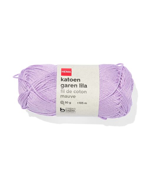 fil de coton lilas 50g 105m