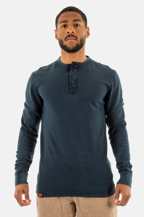 Tee shirt manches longues superdry vintage 98t eclipse navy