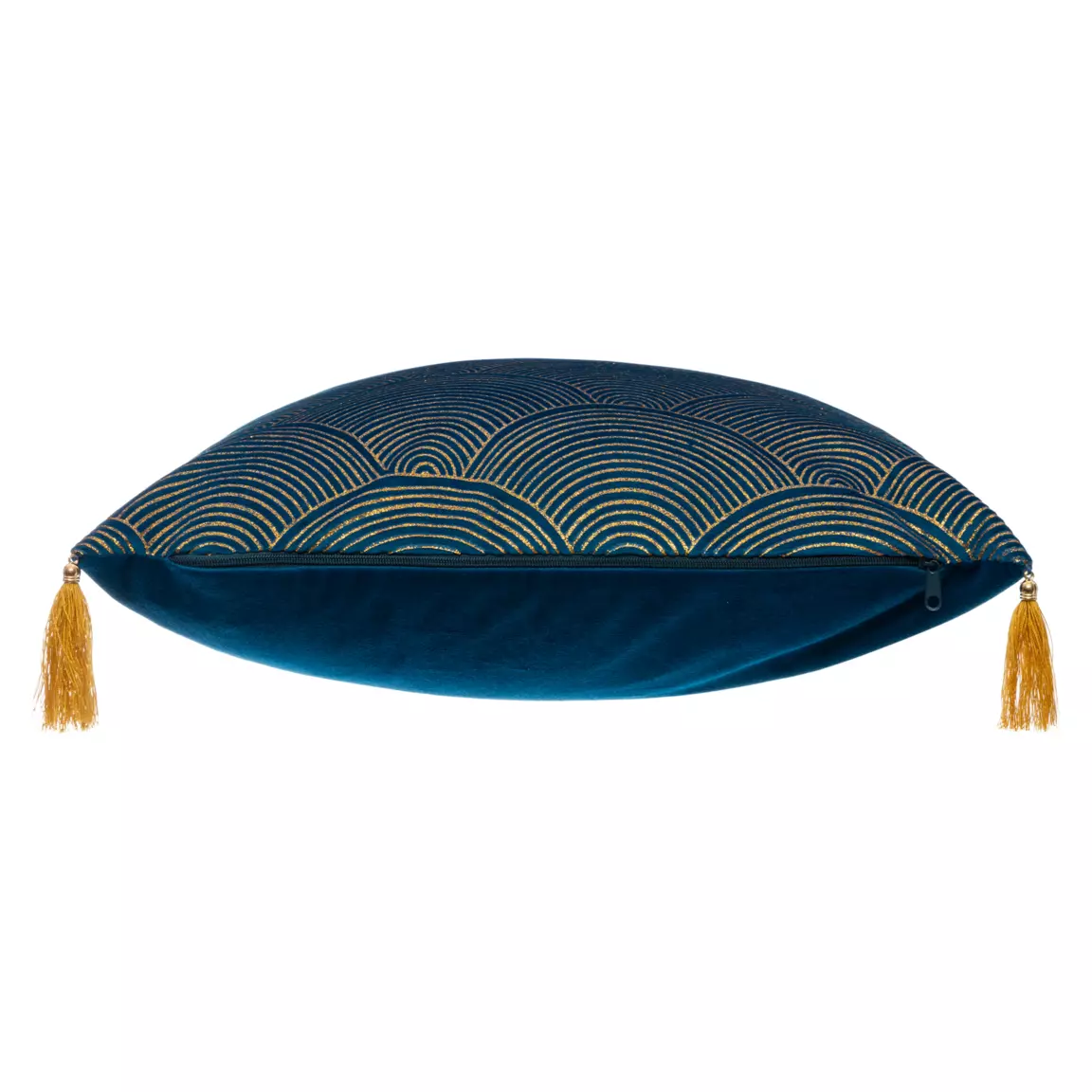 Coussin carré (40 x 40 cm) Glitter Bleu canard