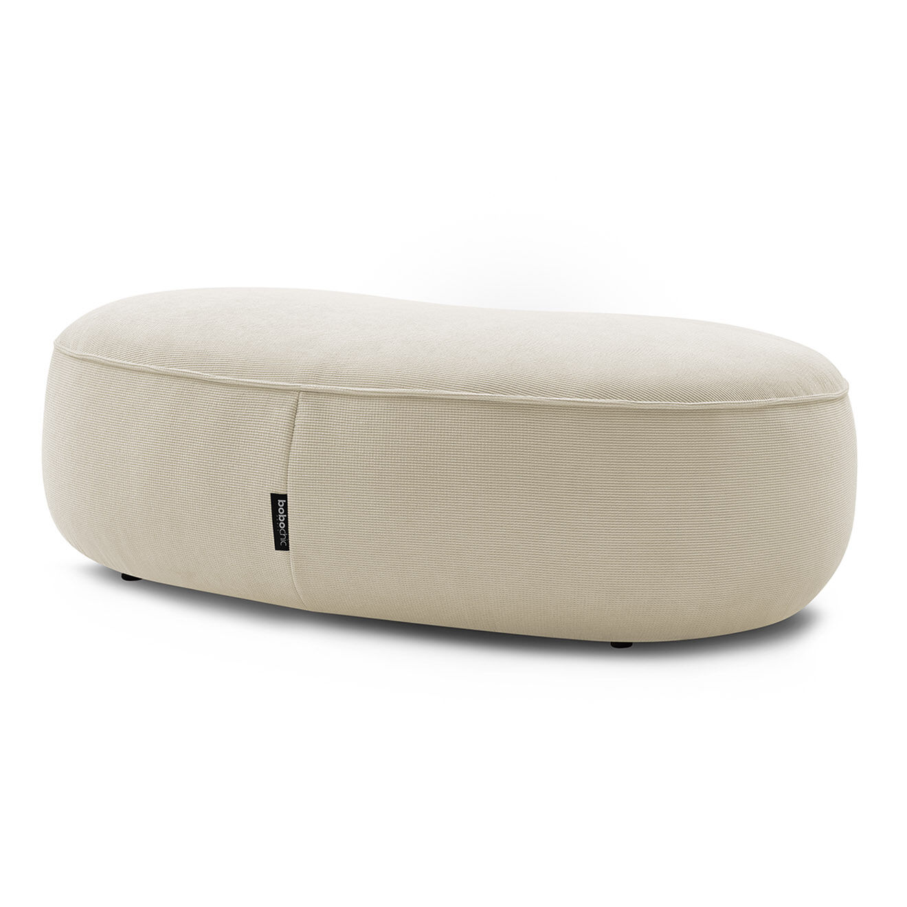 Bobochic Pouf Saint-Germain tissu texturé beige - 147x90x47 cm