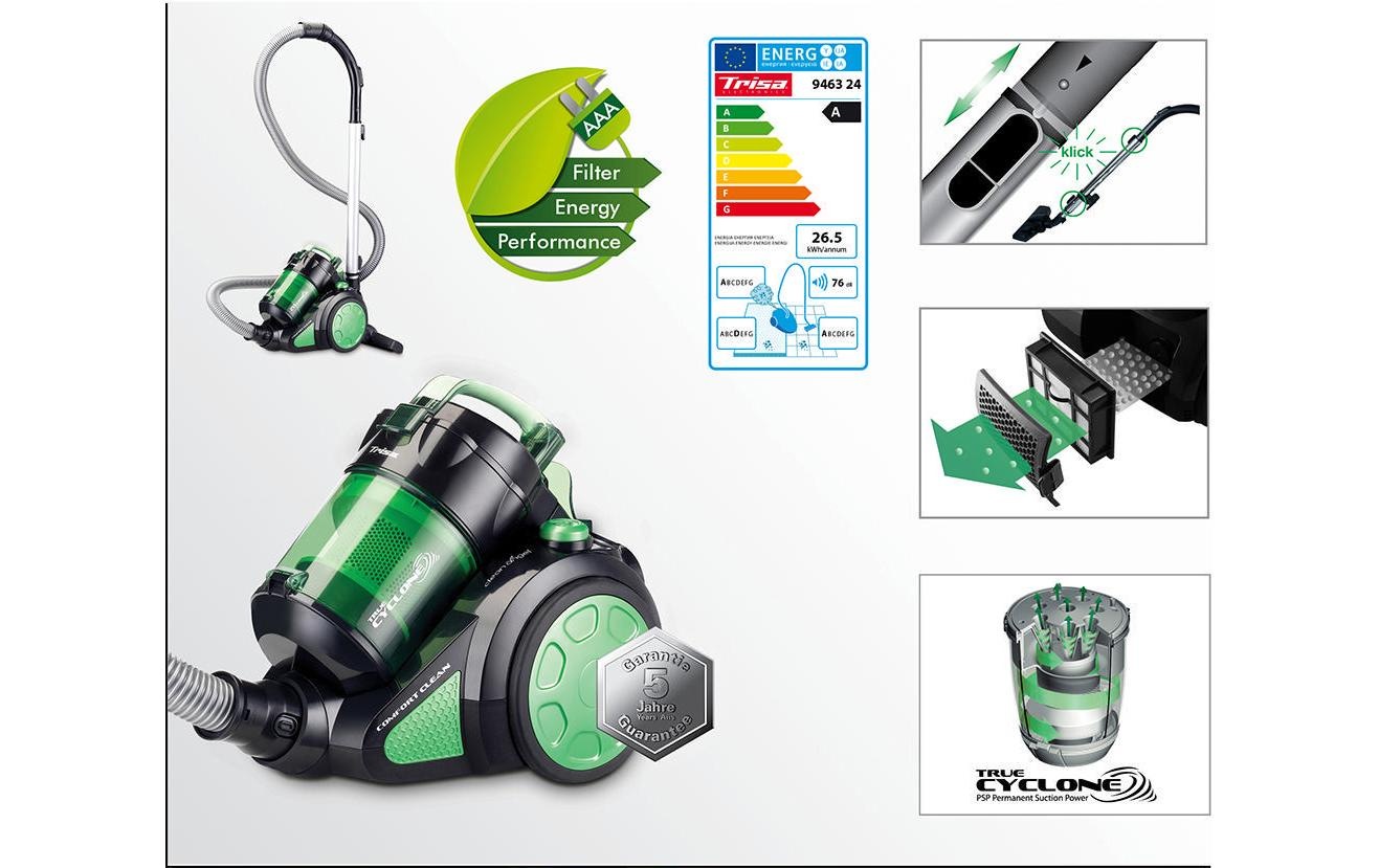 Trisa Bodenstaubsauger »Cyclone Comfort Clean T6324« 700 W beutellos