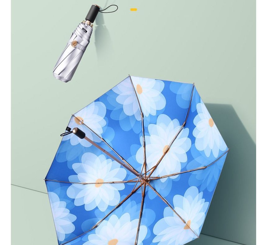 Fenmo - Compacte paraplu met bloemenmotief (verschillende designs)
