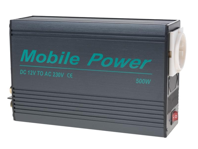 Mobile Power Spannungswandler KV-500 12 V, 500 W 500-Watt-Inverter (12 - 230 V) mit Schraubklemmen