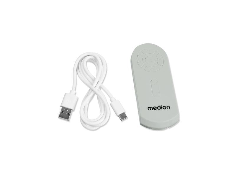 Medion USB-Ventilator Life Camping E10 TF Grau Kompakter Power-Ventilator mit Akku