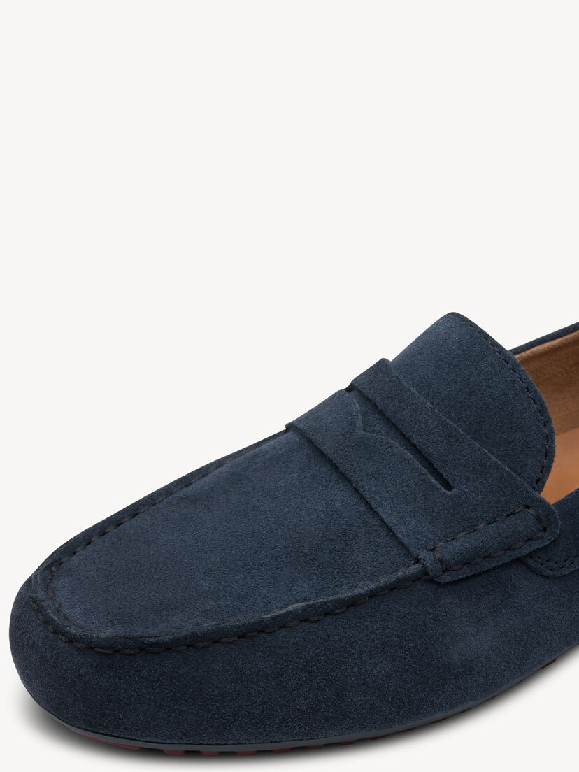 Leren Instappers - blauw