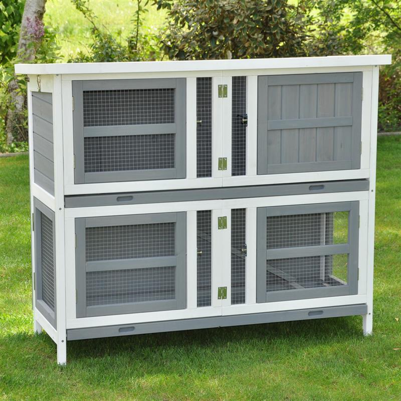 Nanook Hasenstall XL Linus faltbar grau 120x50x104 cm