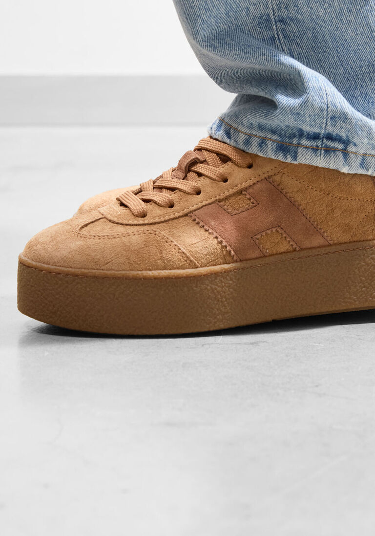 camel hogan lage sneakers h681 allacciato h