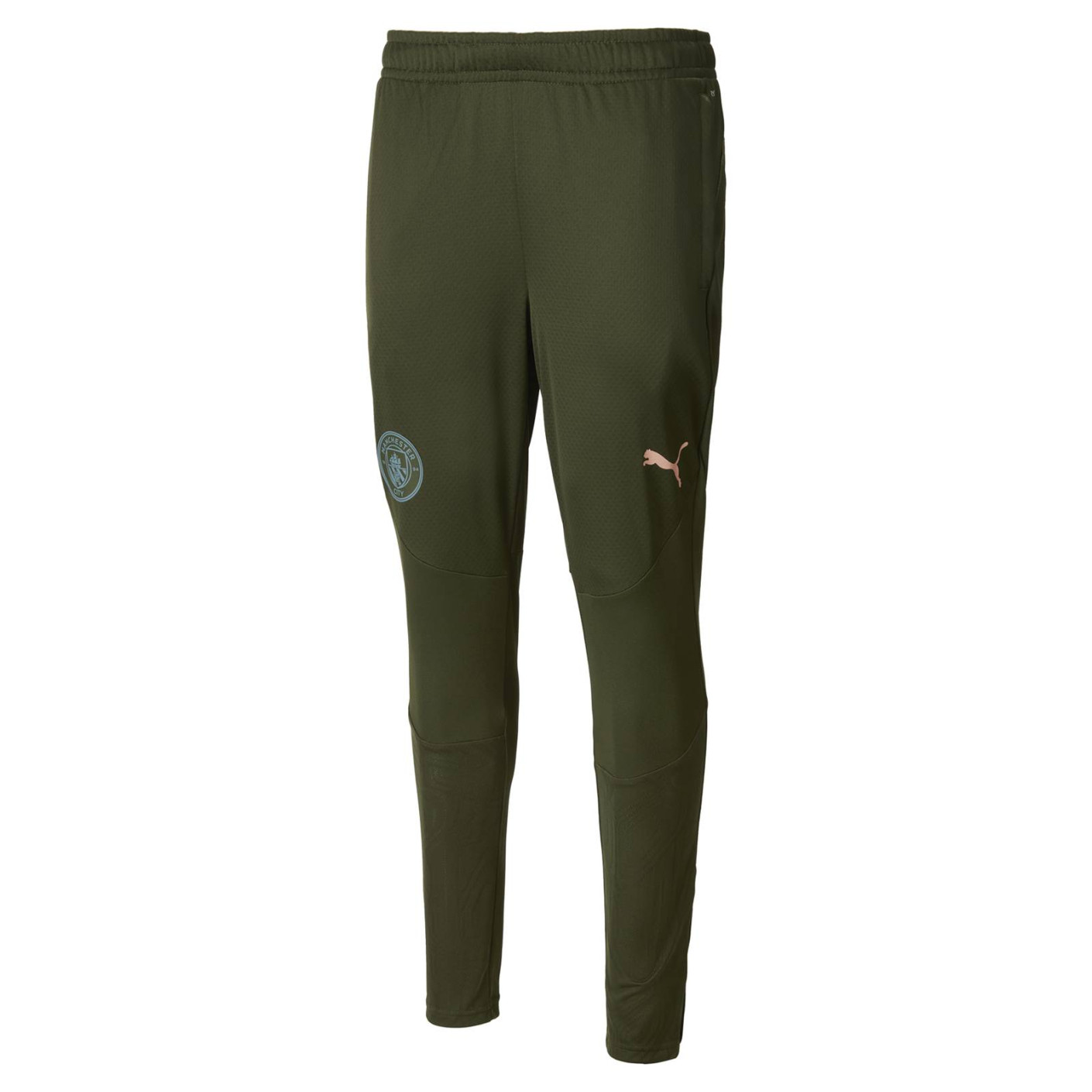 PUMA Manchester City Trainingsbroek 2024-2025 Olijfgroen Lichtblauw Roze