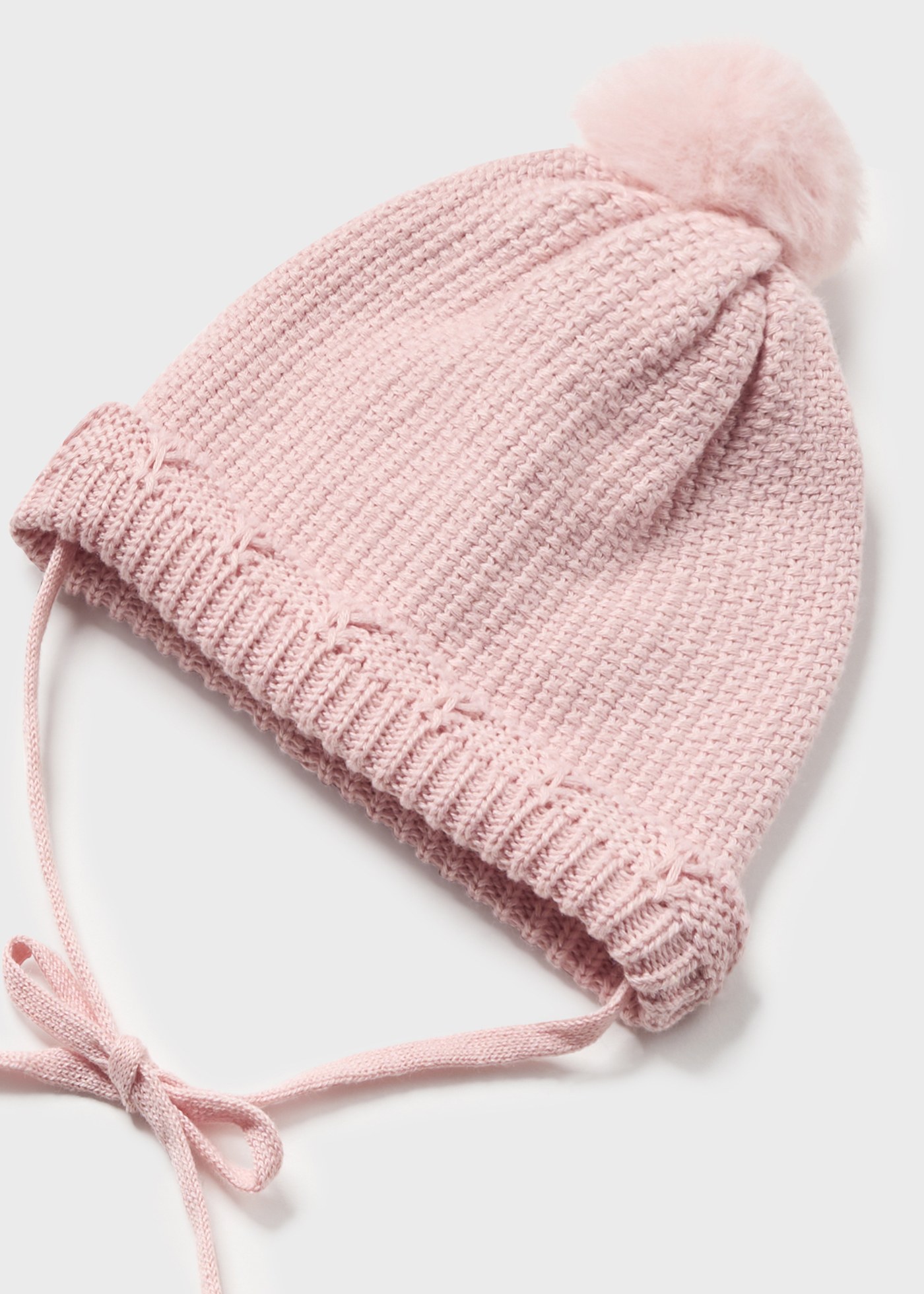 Casaco de tricô com gorro para recém-nascido
