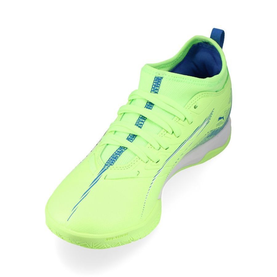 PUMA Ultra 5 Match IT   Mid Lights Out - Fizzy Apple/Blanc/Bleu Enfant