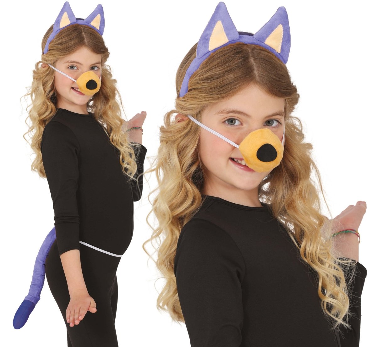 Hond Verkleedset Blauw 3 delig