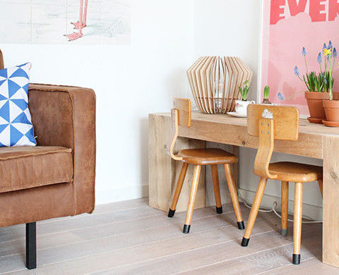 Original M houten lampenkap medium