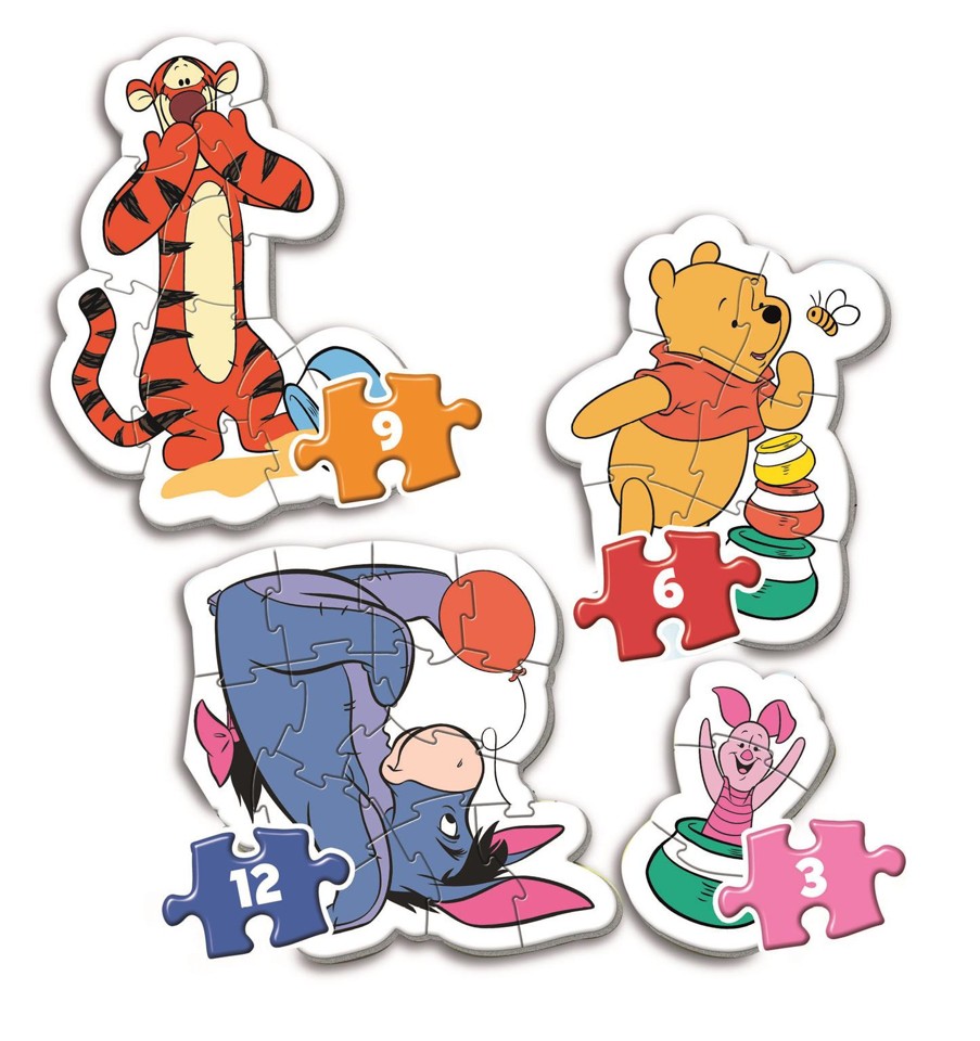 Clementoni - Mit første puslespil 3-6-9-12 pcs - Peter Plys