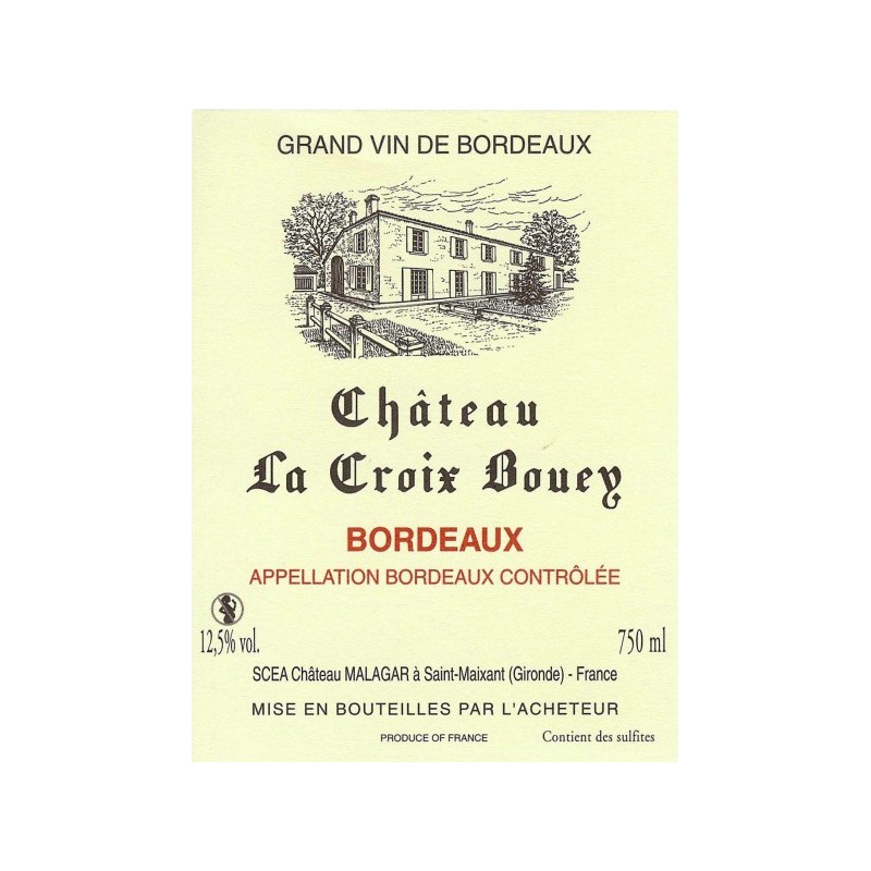 CUBI 10L Château LA CROIX BOUEY 2018 - Bordeaux Rouge - par Cubi 10 Litres