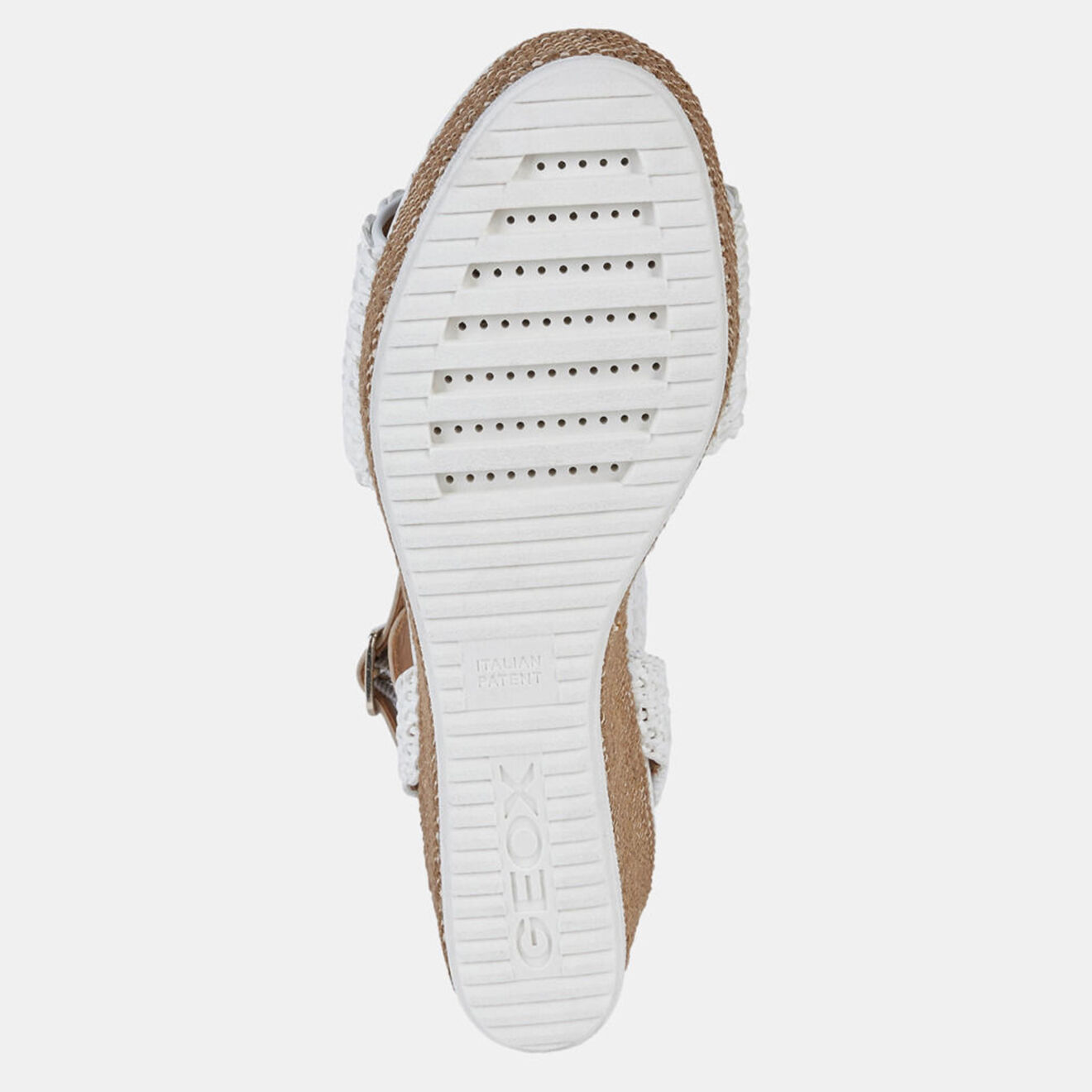 Geox Sandales Lipari blanc/beige - Talon 7 cm