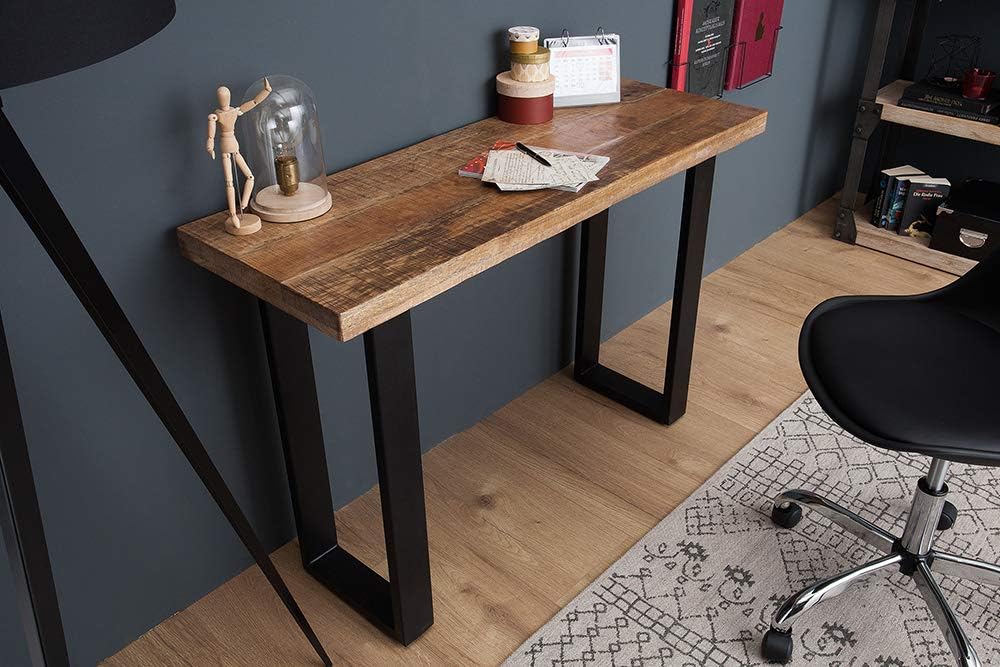 Riess Ambiente Design Konsolentisch Iron Craft 115cm Mangoholz Eisen Schreibtisch Konsole Tisch