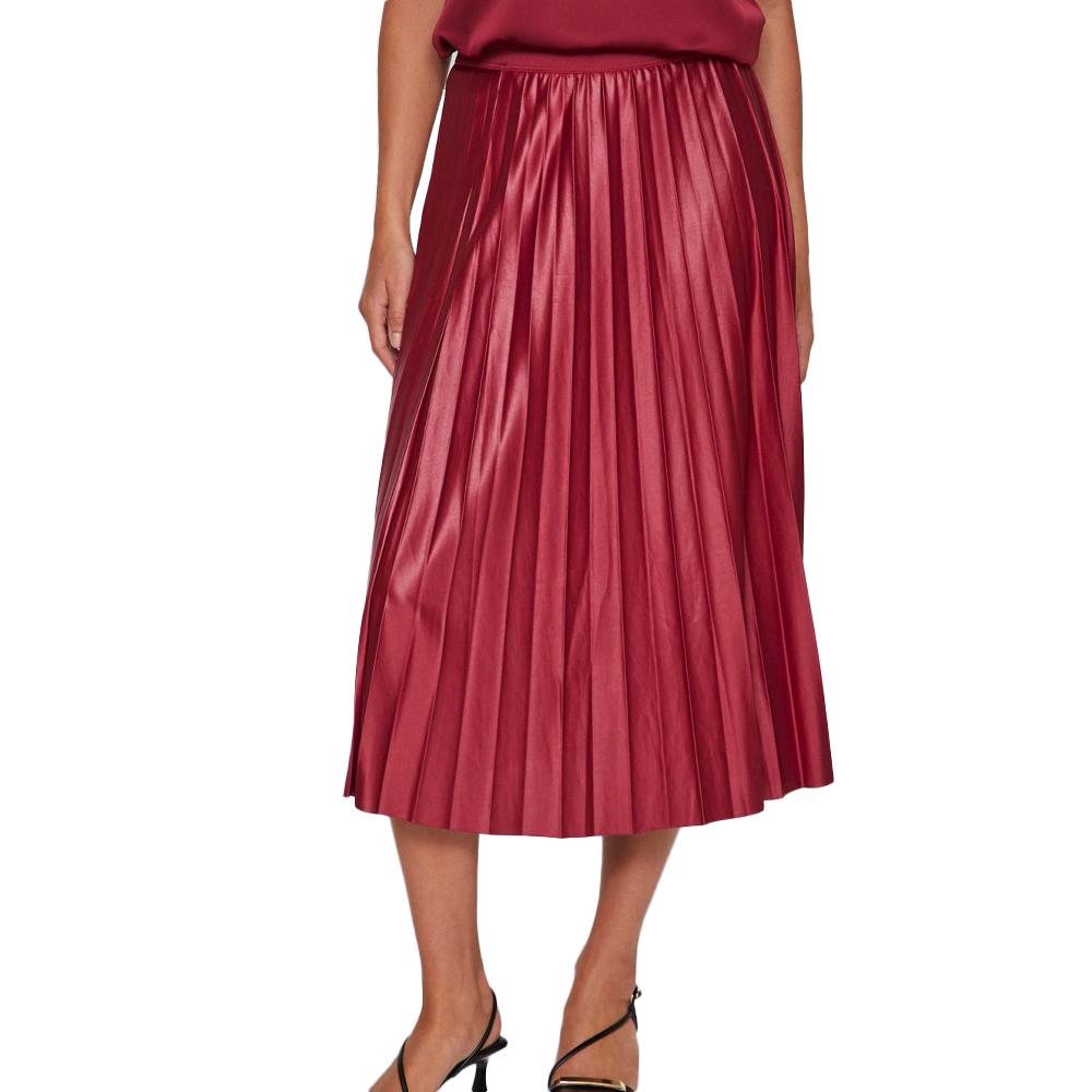 Vila Jupe Plissée Rouge Femme Vila Nitban