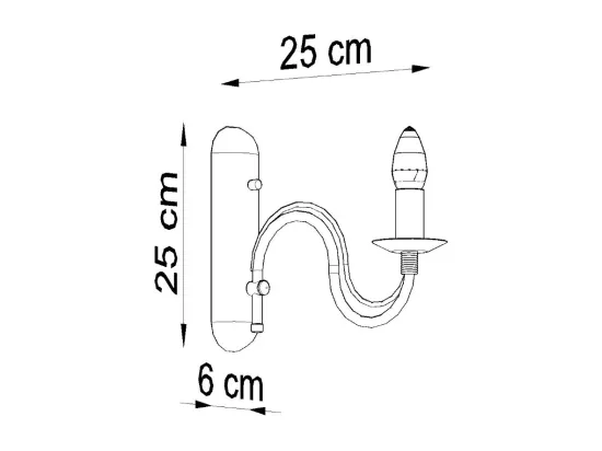 Sollux MINERWA Applique Murale Bougie 1 Lumière Blanc, E14