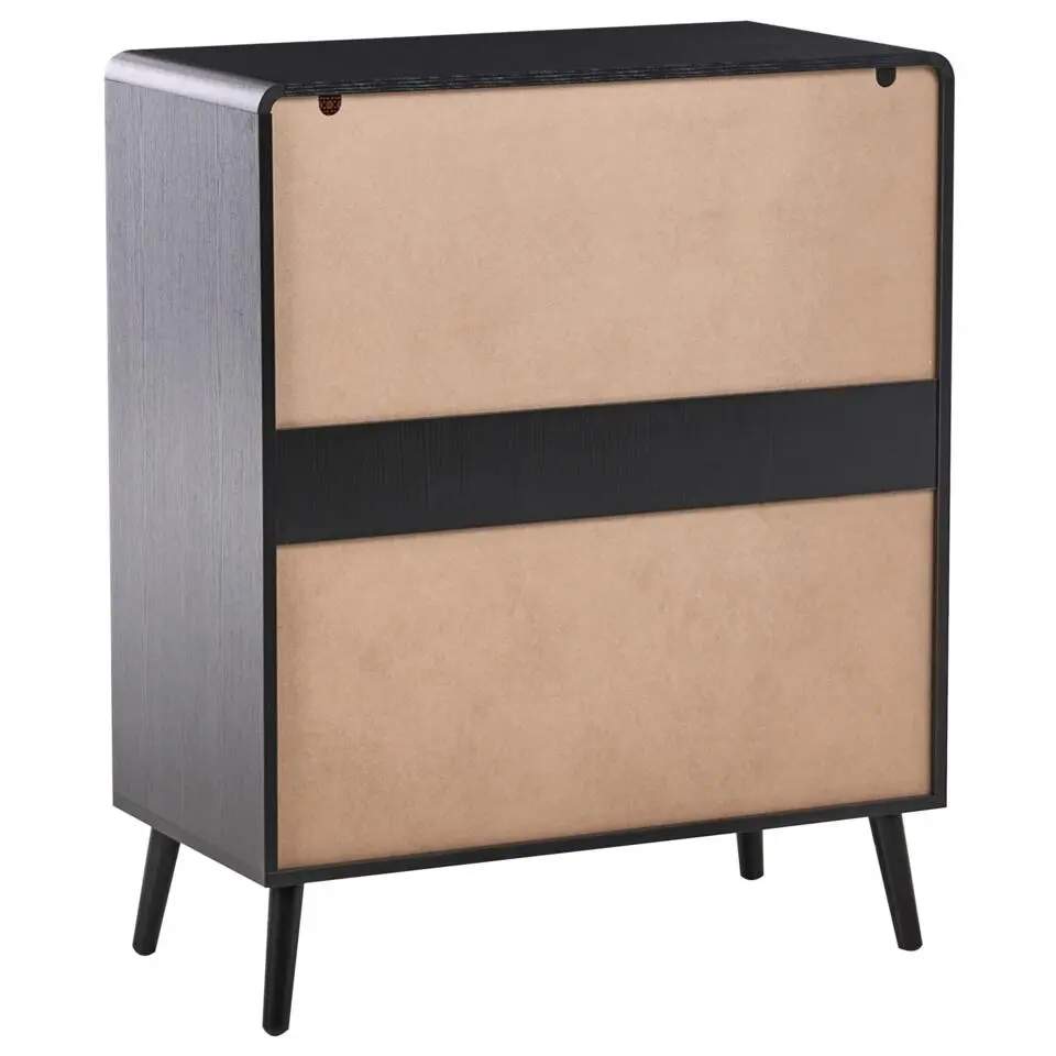 MOURA - Ladekast 4 lades - Zwart - MDF