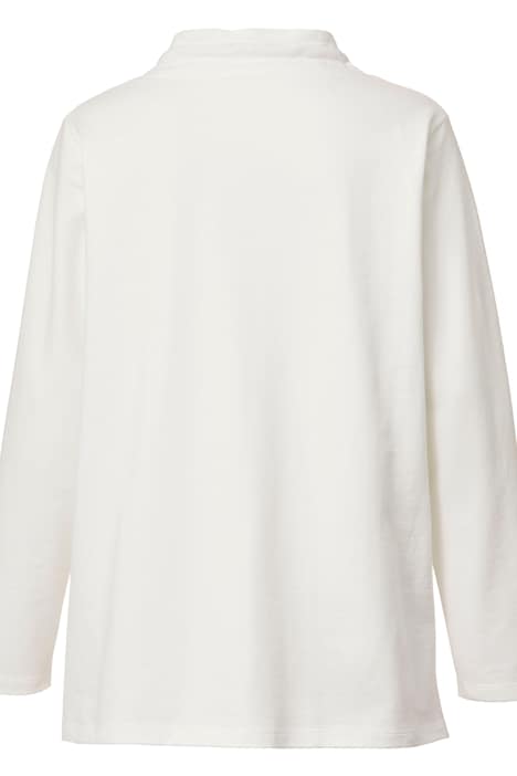 Sweatshirt, A-Line, Schrift-Motiv, Stehkragen, Langarm