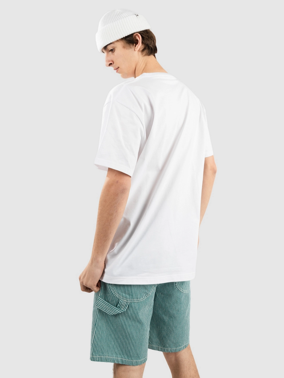 Cleptomanicx Embroidery Gull Mono T-Shirt white