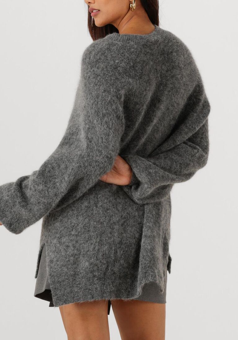 donkergrijze gestuz trui gzsasi pullover