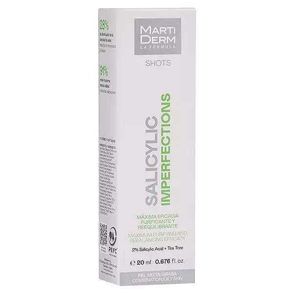 Creme em gel MartiDerm Shots para imperfeições com ácido salicílico 20ml