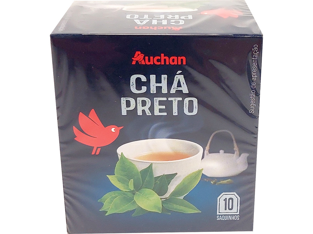 CHÁ AUCHAN PRETO 10 SAQUETAS