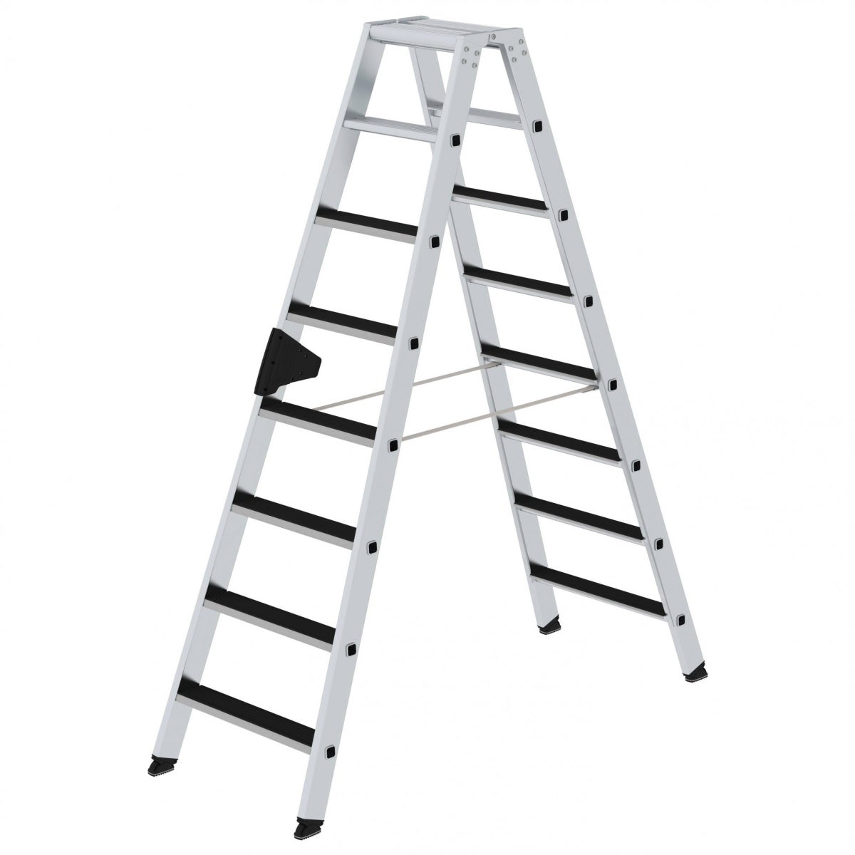 MUNK trapladder, aan beide zijden toegankelijk, met clip-tredemechanisme, 2x8 treden