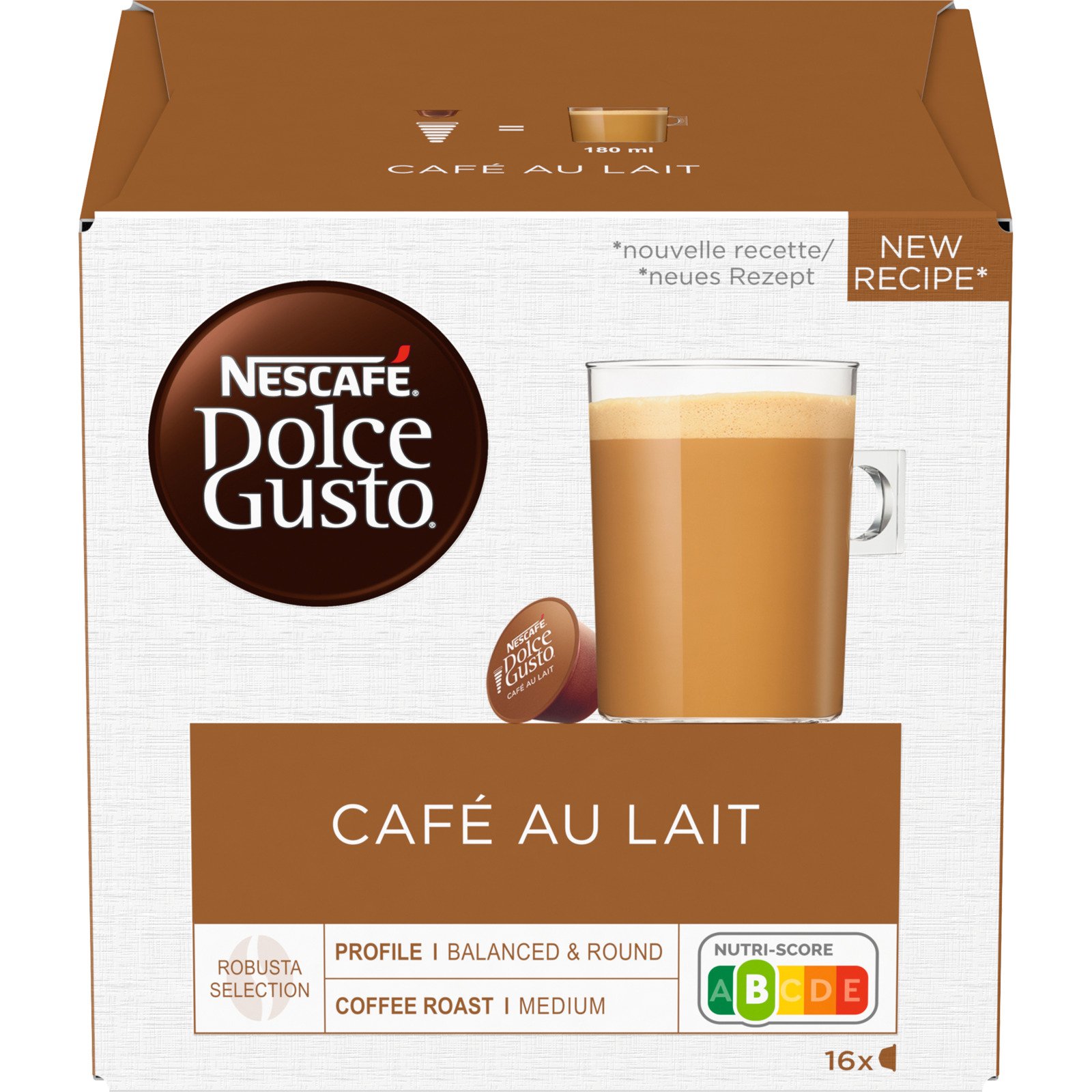 Nescafe Dolce Gusto Café au Lait 16 Kapseln
