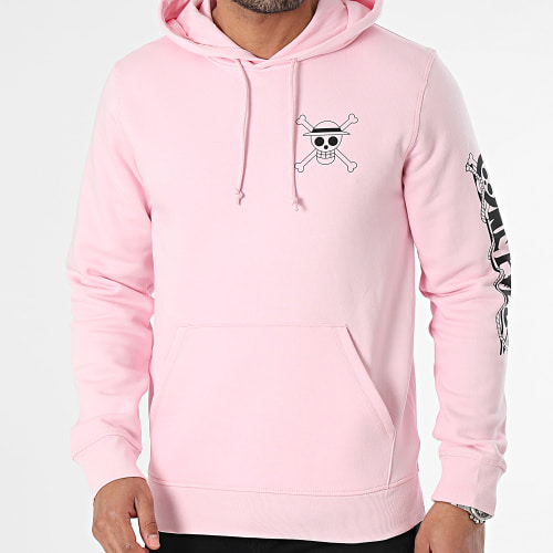 Sweat Capuche Mugiwara Colors Rose Noir