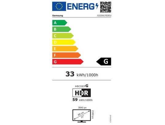 SAMSUNG - Ecran 32 pouces 4K Ultra HD Odyssey G7 S32DG702EU - LS32DG702EUXEN