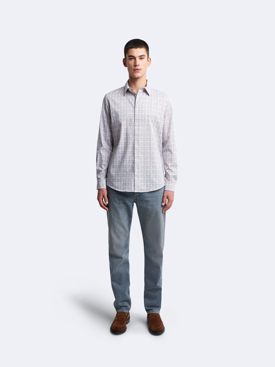 Chemise slim géométrique