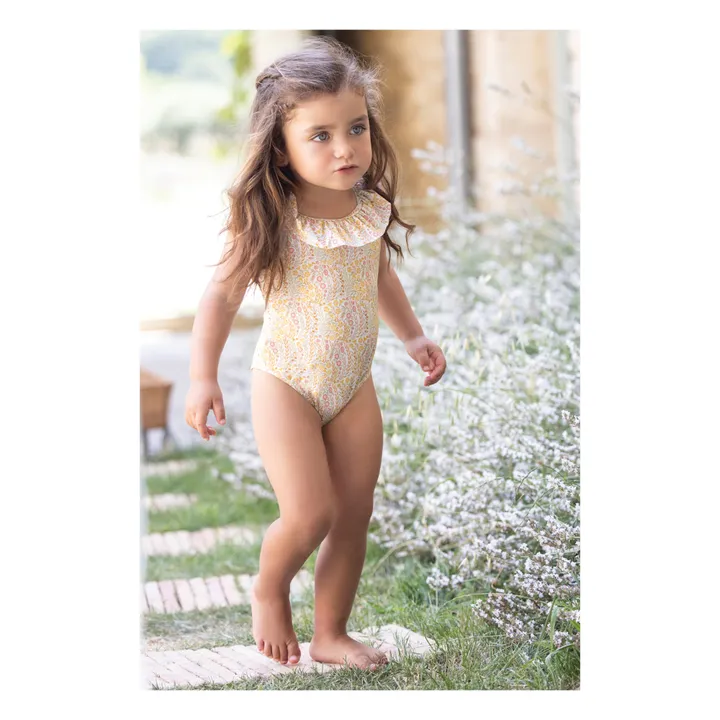 Tartine et Chocolat Maillot 1 pièce Fleuri | Jaune