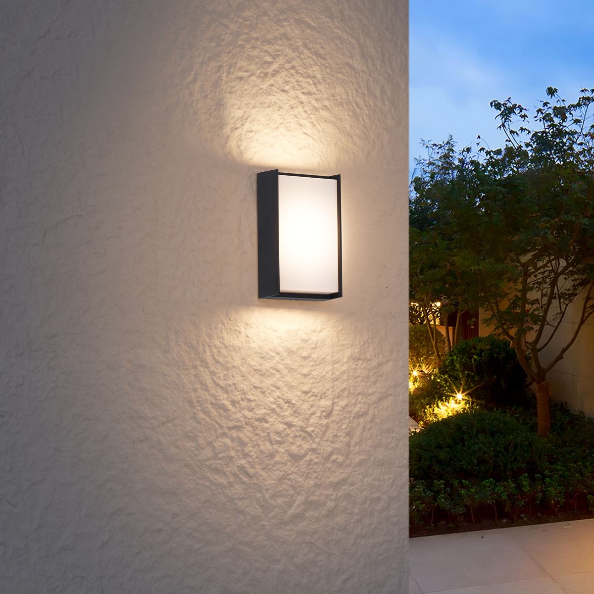Moderne buiten wandlamp zwart incl. LED IP65 - Packet