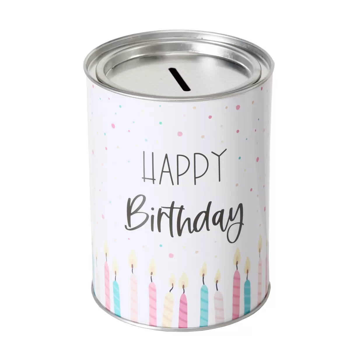 Spardose Happy Birthday hellblau,rosa,weiss