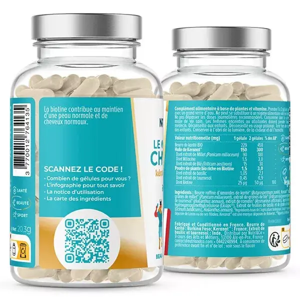 Nutri&Co Complexe Cheveux Kératine & Biotine Ongles et Cheveux 60 gélules