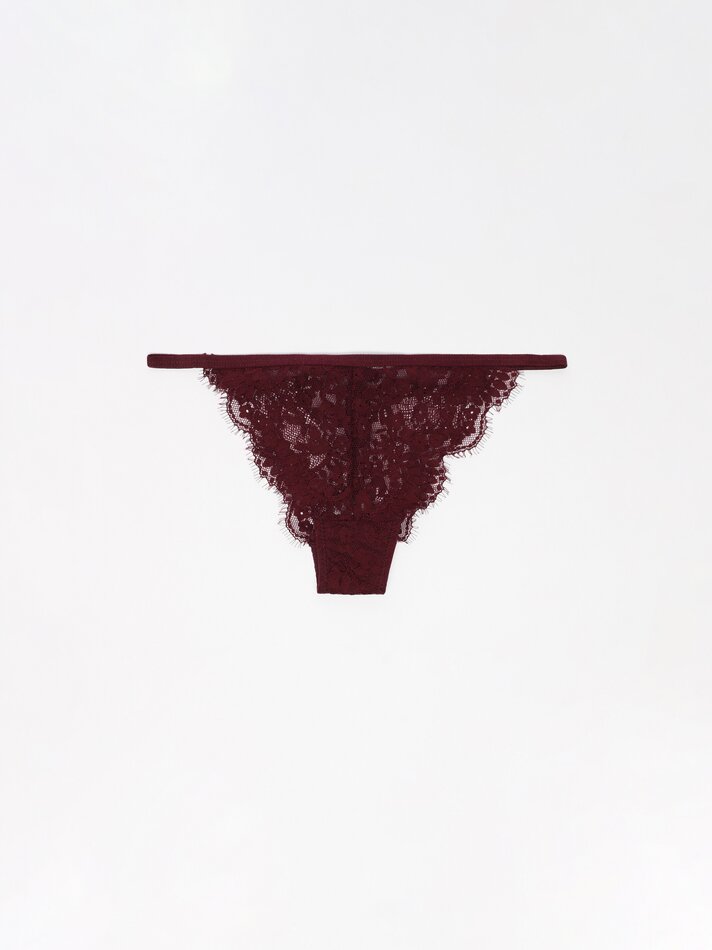 Conjunto com 2 calcinhas de renda - Pretas