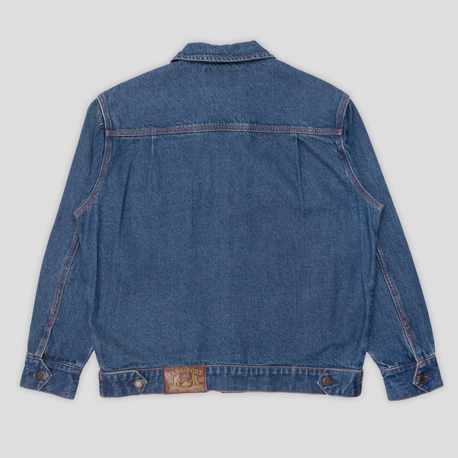 PassPort Workers Club Trucker Jacket Washed Dark Indigo
