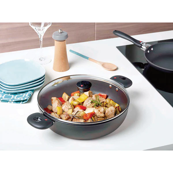 Lot sauteuse Cookway 24cm avec poignée, anse et couvercle Cristel