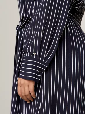 Vestido camisa Curve Crepe com cinto na altura do joelho