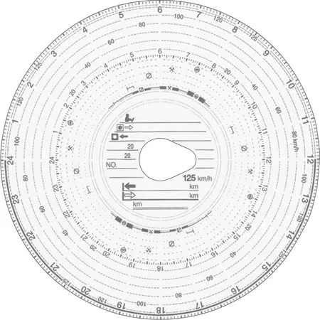 RNK Verlag 100 Original HAUG Diagrammscheiben 125 100 (125 km/h Kombi)