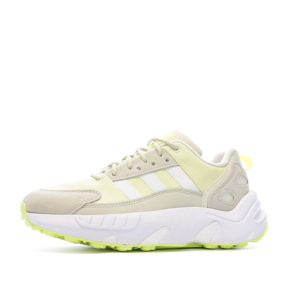 Adidas Baskets Écru/Jaune Femme Adidas Zx 22 Boost