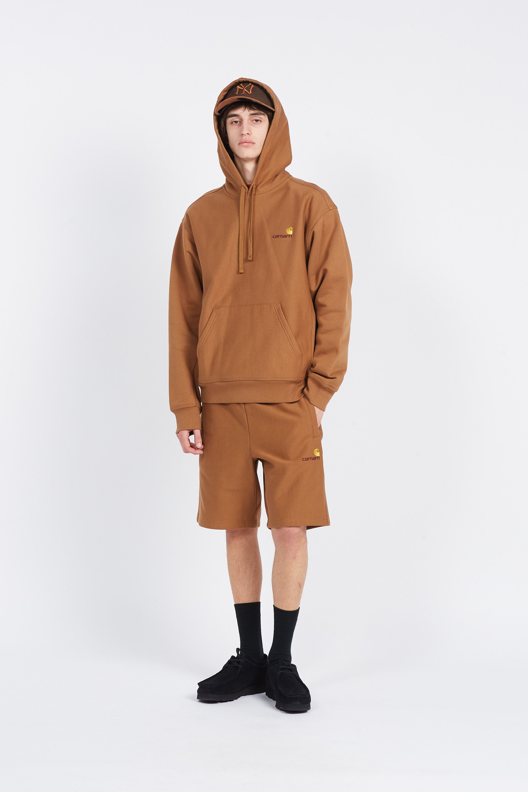 CARHARTT WIP Hoodie AMERICAN SCRIPT Marron