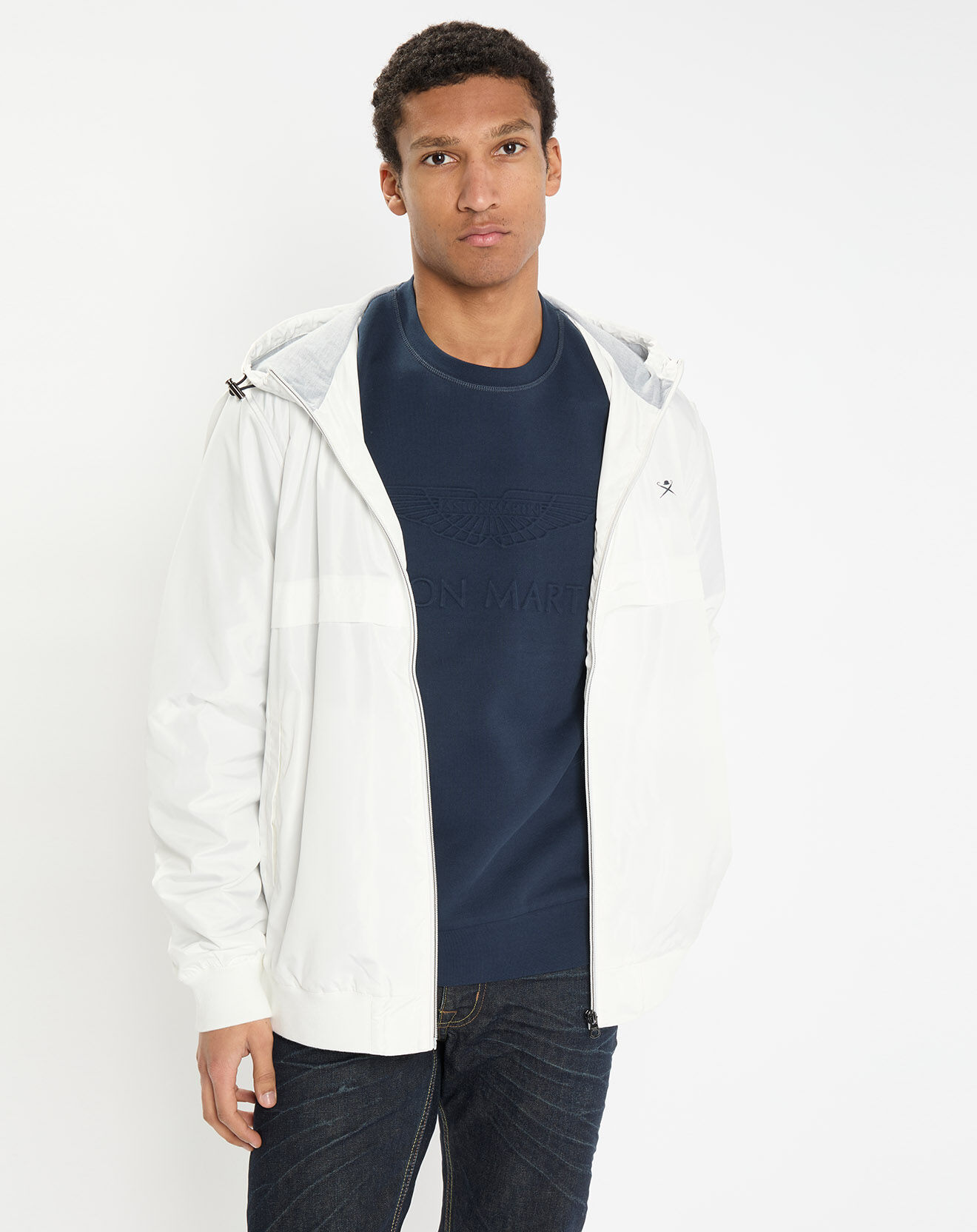 Hackett London Blouson à capuche Sport écru