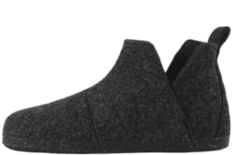 BIRKENSTOCK ANDERMATT MØRKEGRÅ HJEMMESKO I ULDFILT