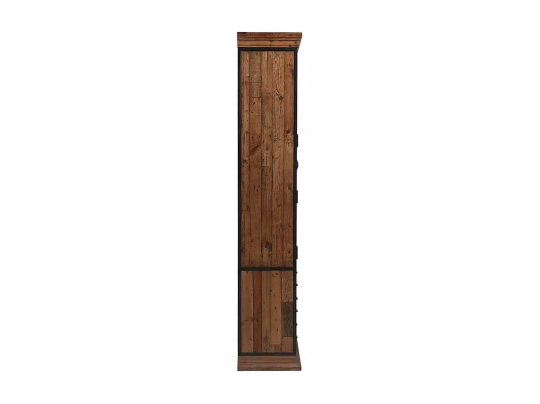 Bibliothèque vitrée 2 portes Bois-MDF Marron - Manufacture Interior's